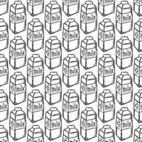 pattern with milk. vector doodle illustration with milk icon.  seamless milk pattern