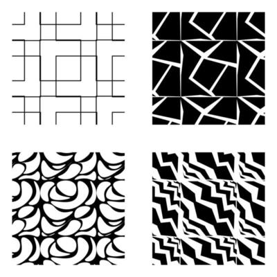 set of different seamless abstract patterns. doodle vector abstract background