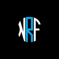 diseño creativo abstracto del logotipo de la letra nrf. diseño único nrf vector