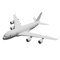 avión aislado sobre fondo transparente, avión de renderizado 3d png