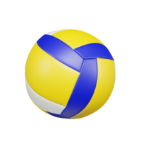 3d render voleibol aislado sobre fondo transparente png