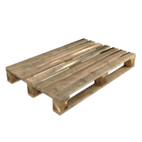 palete de madeira vazio isolado em fundo transparente, conceito logístico de renderização 3d png