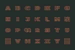 Set Off initials Letter A to Z  Logo Design vector