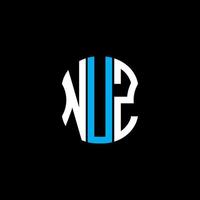 NUZ letter logo abstract creative design. NUZ unique design vector