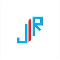 diseño creativo del logotipo de la letra jr con gráfico vectorial vector