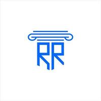 diseño creativo del logotipo de la letra rr con gráfico vectorial vector