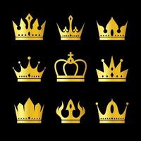 Set of Crown Icons vector