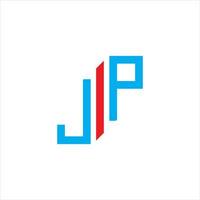 diseño creativo del logotipo de la letra jp con gráfico vectorial vector
