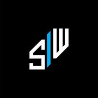 SW letter logo creative design with vector graphic