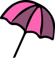 umbrella icon. Doodle vector illustration with umbrella