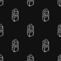 pattern with milk. vector doodle illustration with milk icon.  seamless milk pattern