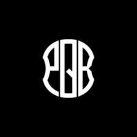 Diseño creativo abstracto del logotipo de la letra pqb. diseño único pqb vector