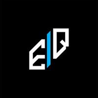 diseño creativo del logotipo de la letra eq con gráfico vectorial vector