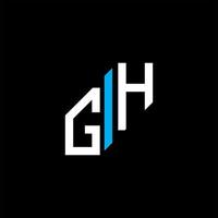 diseño creativo del logotipo de la letra gh con gráfico vectorial vector