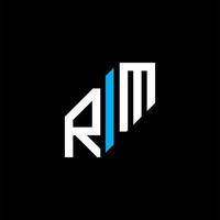 diseño creativo del logotipo de la letra rm con gráfico vectorial vector