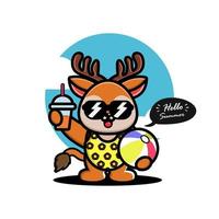 Cute deer vector illustration