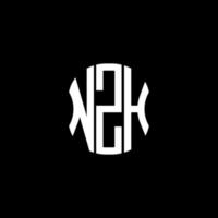 Diseño creativo abstracto del logotipo de la letra nzh. diseño unico vector