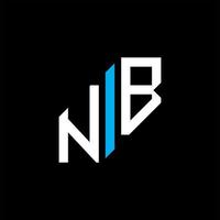 NB letter logo creative design with vector graphic