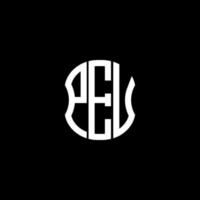 diseño creativo abstracto del logotipo de la letra peu. peu diseño unico vector