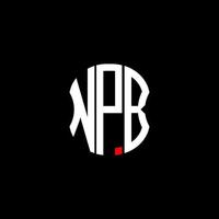 NPB letter logo abstract creative design. NPB unique design vector