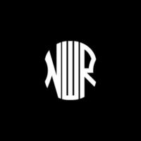 Diseño creativo abstracto del logotipo de la letra nwr. nwr diseño único vector