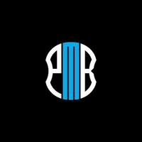 diseño creativo abstracto del logotipo de la letra pmb. diseño único pmb vector