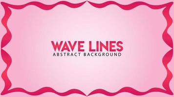 Abstract Wave Line Background Design Vector, Tape Spectrum Frame Concept, Romantic Color, Beautiful Background Template vector