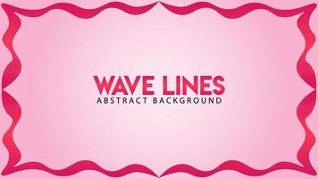 Abstract Wave Line Background Design Vector, Tape Spectrum Frame Concept, Romantic Color, Beautiful Background Template vector