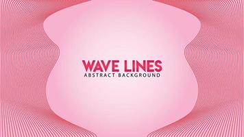 Abstract Wave Line Background Design Vector, Spectrum Frame Concept, Romantic Color, Beautiful Background Template vector