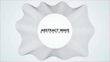 Monochrome Spectrum Audio Wave Design Vector, Abstract Wave Line Background Design Template, Ellipse, Shiny Black and White vector