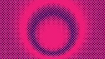 plantilla de diseño de fondo de semitono radial colorido, arte pop, ilustración de patrón de puntos abstractos, elemento de textura moderno, ornamento de semitono de anillo, papel tapiz de gradación violeta rosa magenta violeta vector