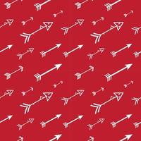 Special Arrows Shape Ornament. Seamless Pattern Design Template. Red and White Color Theme. vector