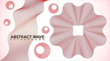 Circular Spectrum Audio Wave Design Vector, Abstract Wave Line Background Design Template, Ellipse, Red Orange, Pink, Brown vector