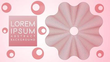 Circular Spectrum Audio Wave Design Vector, Abstract Wave Line Background Design Template, Ellipse, Red Orange, Pink, Brown vector