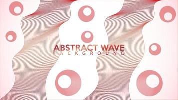 Circular Spectrum Audio Wave Design Vector, Abstract Wave Line Background Design Template, Ellipse, Red Orange, Pink, Brown vector