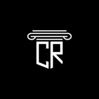 CR letter logo creative design with vector graphic