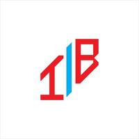 diseño creativo del logotipo de la letra ib con gráfico vectorial vector