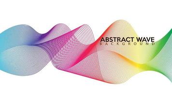 Rainbow Abstract Wave Line Background Design Vector, Spectrum Frame Concept, White Background, Colorful Spectrum Audio Design Template vector