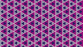 ornamento de triángulos poligonales abstractos. papel pintado de formas triangulares. plantilla de diseño de patrón geométrico sin costuras. azul oscuro, rosa magenta, tema de color blanco. vector