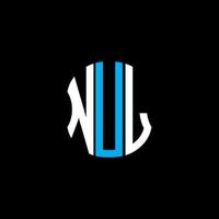 NUL letter logo abstract creative design. NUL unique design vector