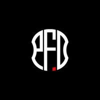 diseño creativo abstracto del logotipo de la letra pfd. diseño unico vector