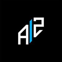 AZ letter logo creative design with vector graphic