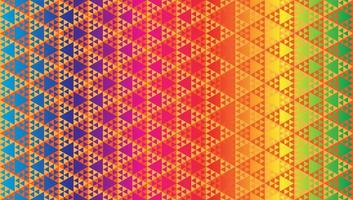 Triangular Shapes Wallpaper. Abstract Triangles Ornament  Vector Illustration. Geometric Seamless Pattern Design Template. Beige Orange Brown, Multicolor Gradient.