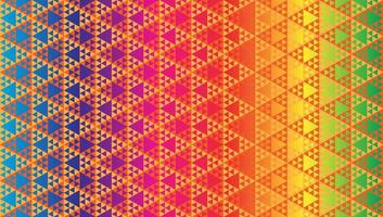 Triangular Shapes Wallpaper. Abstract Triangles Ornament  Vector Illustration. Geometric Seamless Pattern Design Template. Beige Orange Brown, Multicolor Gradient.