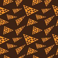 Falling Triangles Shape Ornament. Abstract Triangular Geometric Seamless Pattern Design Template. Orange and Brown Color Theme. vector