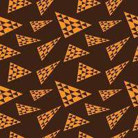 Falling Triangles Shape Ornament. Abstract Triangular Geometric Seamless Pattern Design Template. Orange and Brown Color Theme. vector