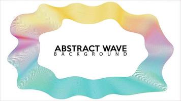 Rainbow Abstract Wave Line Background Design Vector, Spectrum Frame Concept, White Background, Colorful Spectrum Audio Design Template vector