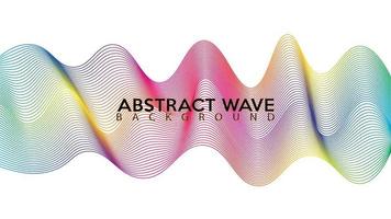 Rainbow Abstract Wave Line Background Design Vector, Spectrum Frame Concept, White Background, Colorful Spectrum Audio Design Template vector