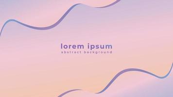 Abstract Background Design Template. Wavy Shapes Composition Concept. Muted Purple Beige Gradation Color Theme. vector