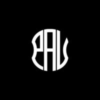 diseño creativo abstracto del logotipo de la letra pau. pau diseño unico vector